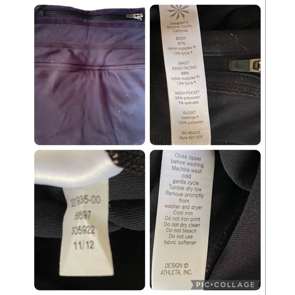 ATHLETA Relay Skort Sz XS Skirt w/ Shorts Black Golf Tennis Reflective 221935-00 - Picture 7 of 10